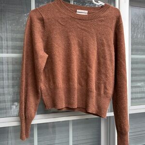 J. Crew Women's Cashmere Crew Neck Cropped Fit Sweater - Size Large
